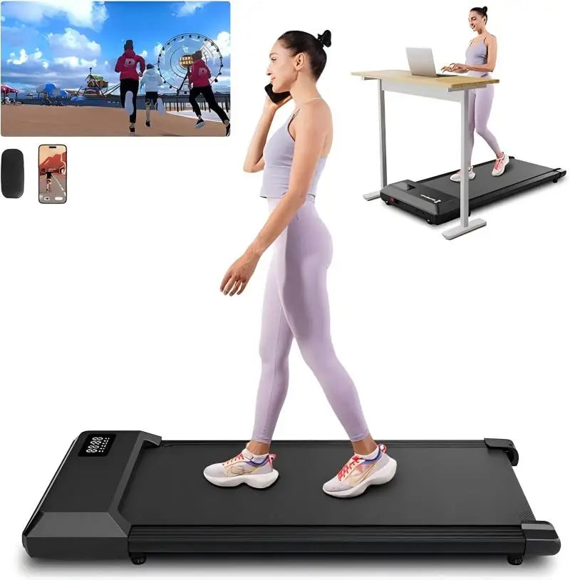 Superun 2 In 1 Walking Treadmill With App Remote Control