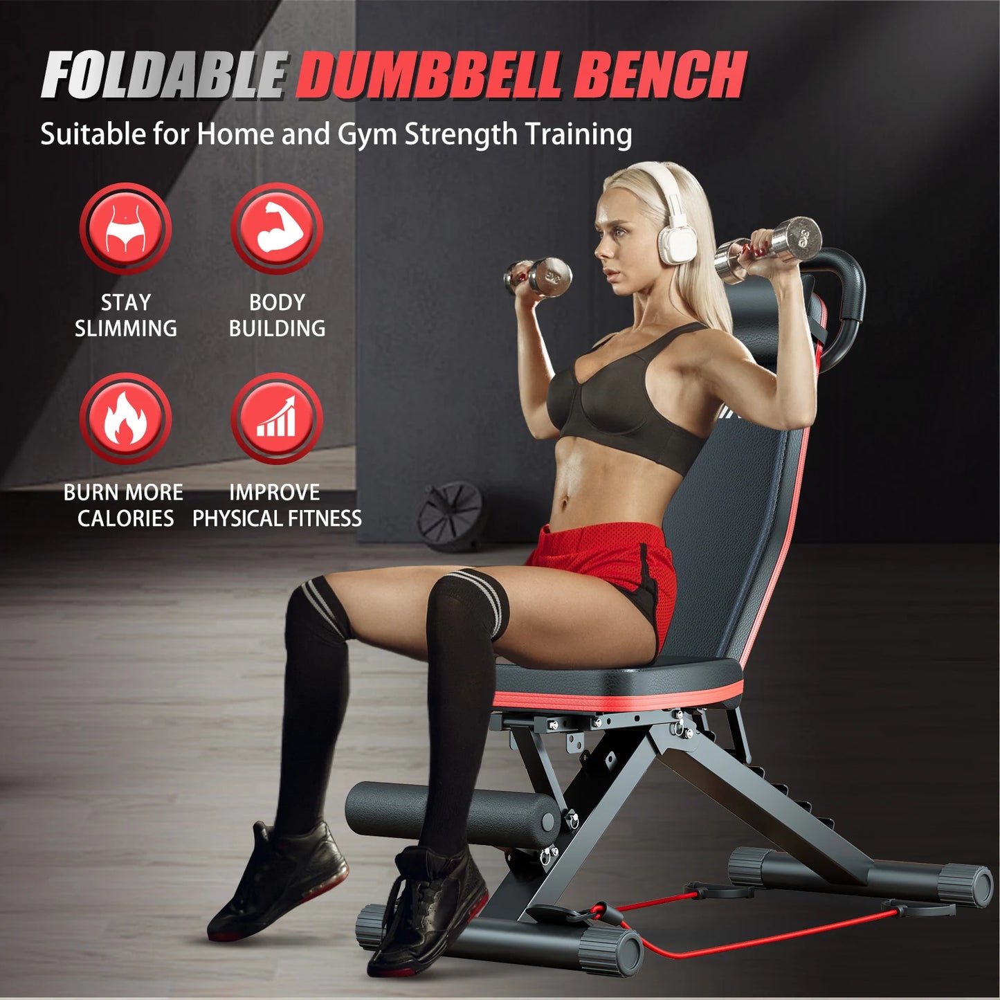 Foldable Dumbbell Bench 14 In 1 Multi Functional Home Gym Equipment