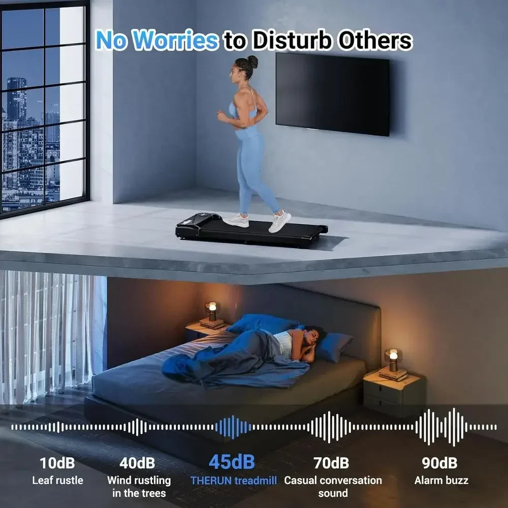 Under Desk Walking Pad With Adjustable Slope And Remote Control