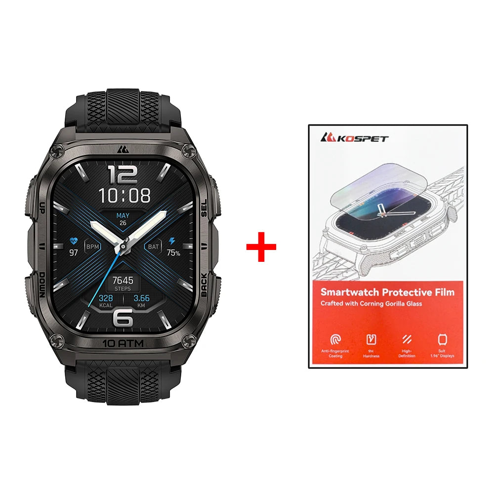 KOSPET Tank M4 Smartwatch GPS Offline Maps 10ATM Waterproof Health Monitor