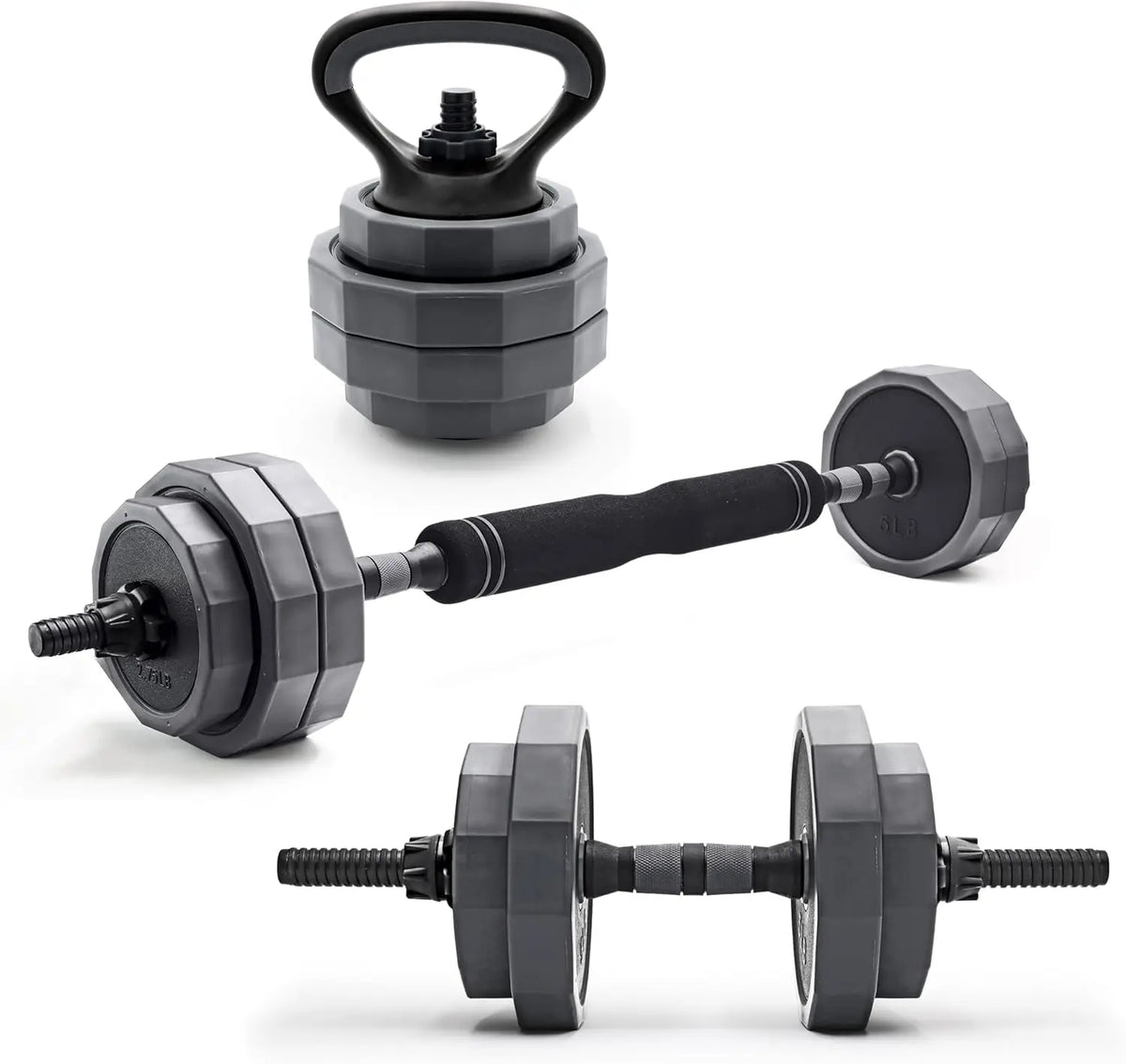 Adjustable Steel Barbell And Dumbbell Weight Training Set