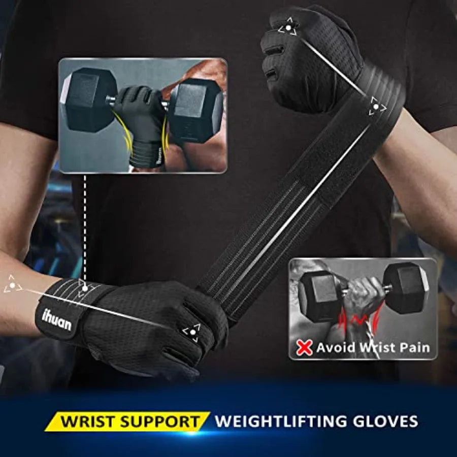 Full Finger Weight Lifting Workout Gloves For Safe Deadlift Performance