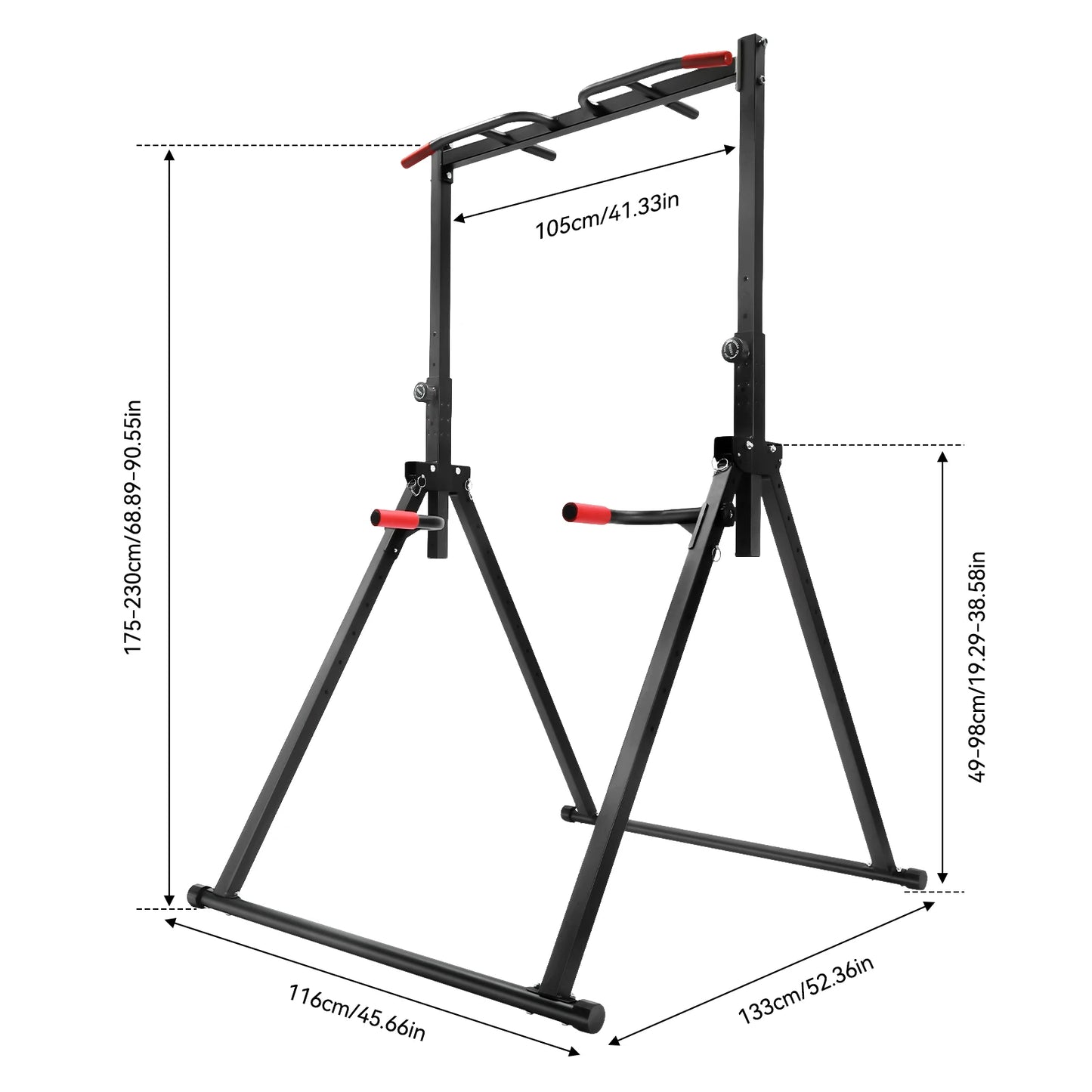 Foldable Adjustable Pull Up Bar 200kg Load With Parallel Bars