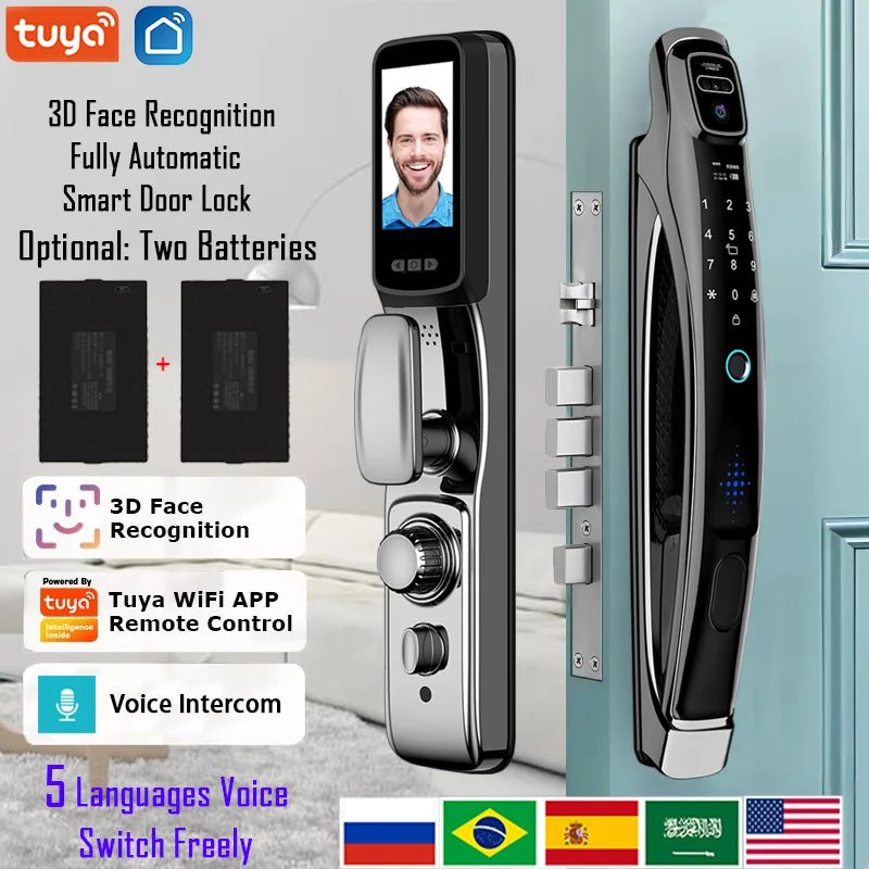 YKESDL Wifi Smart Door Lock Face Recognition Camera Video Intercom