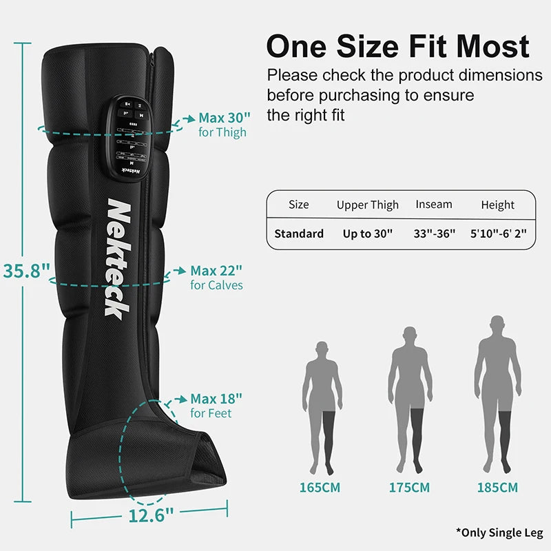 Nekteck Cordless Air Pressure Calf And Leg Compression Massager