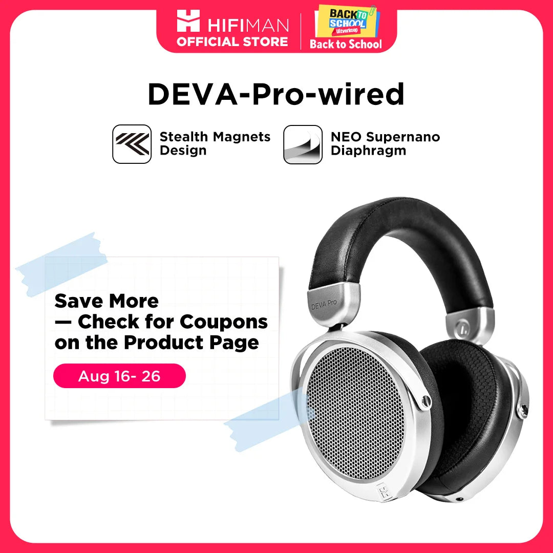 Hifiman Deva Pro Over Ear Open Back Planar Magnetic Headphones