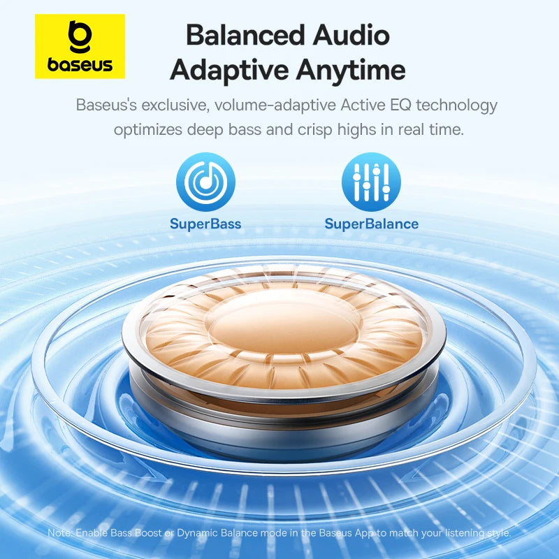 Baseus Bass BP1 Pro Wireless Earbuds Featuring Active Noise Cancellation