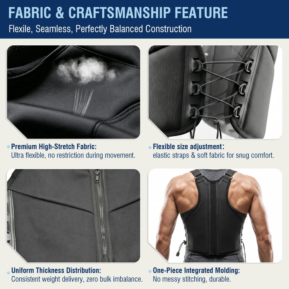 Premium Adjustable Weighted Vest For Running And Home Workouts