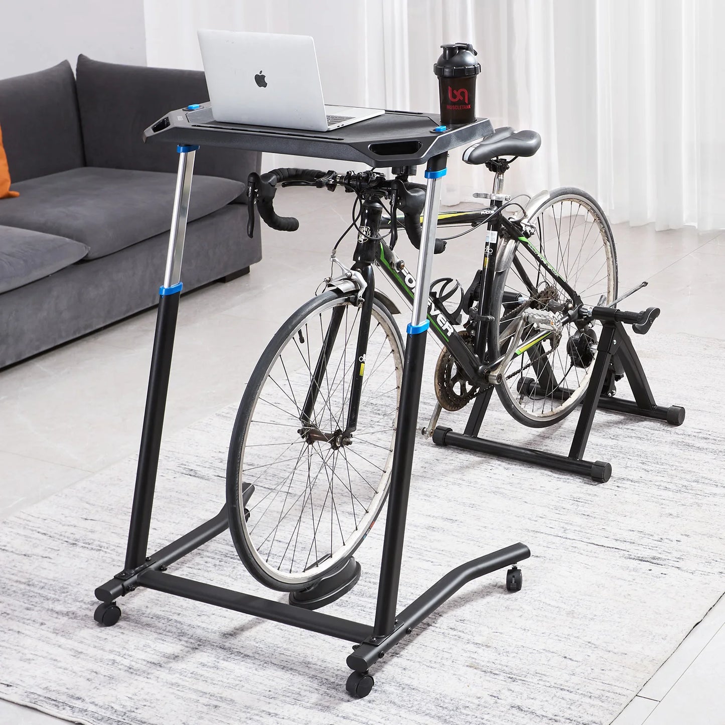SucceBuy Cycling Desk Foldable Multifunctional Bike Trainer And Treadmill Desk