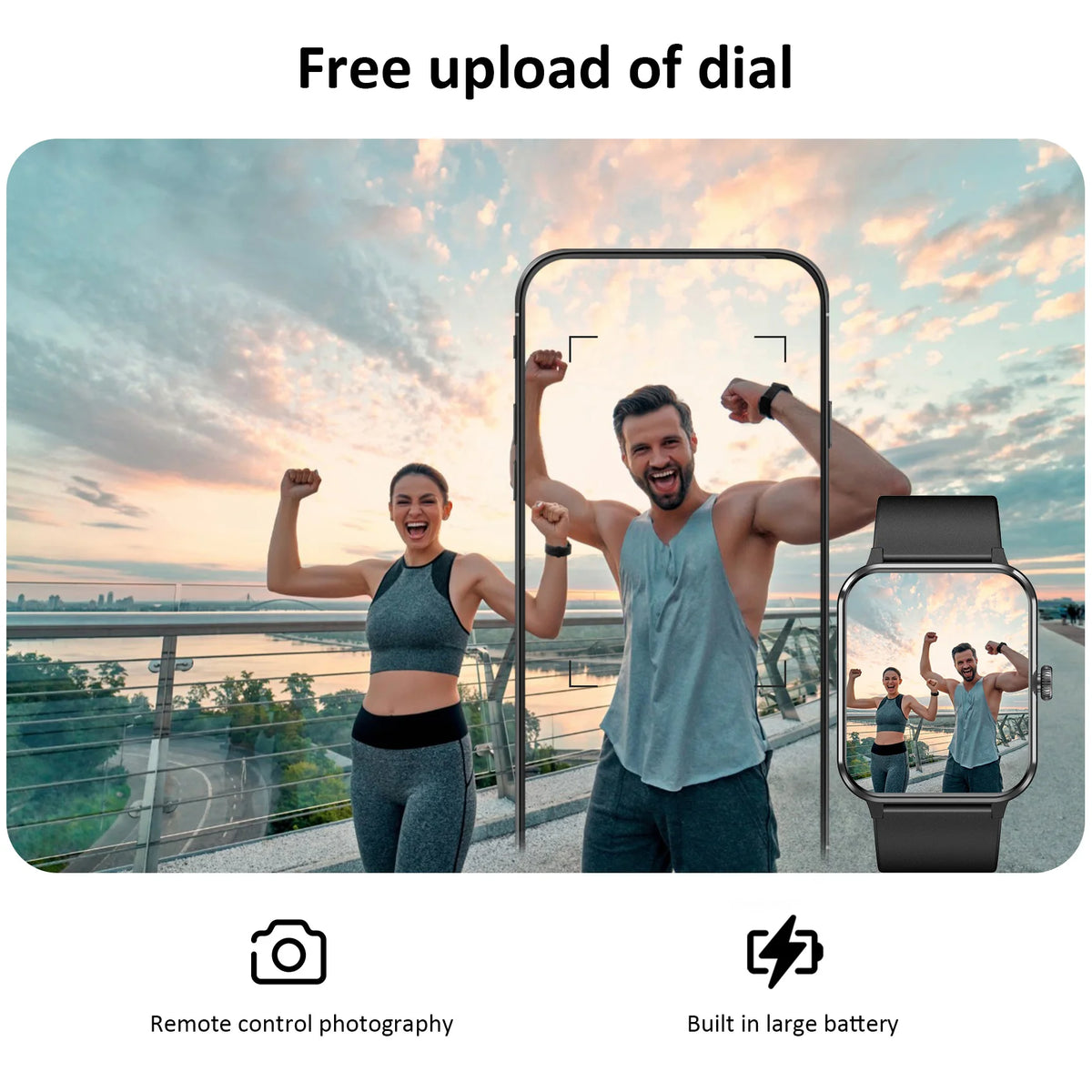 Bluetooth Call Smart Watch Featuring Fitness Tracking And Heart Rate Monitor