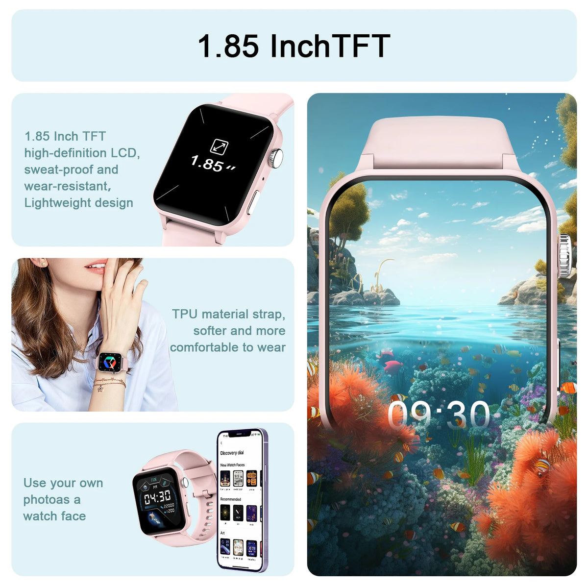 Sopzenten Smartwatch With Health Monitoring Fitness Tracking Bluetooth