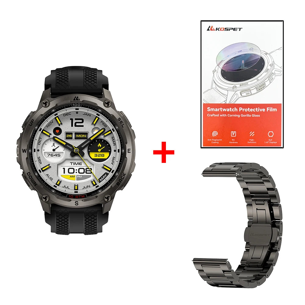 Kospet Tank T4 Rugged Smartwatch With GPS And Heart Rate Sensor