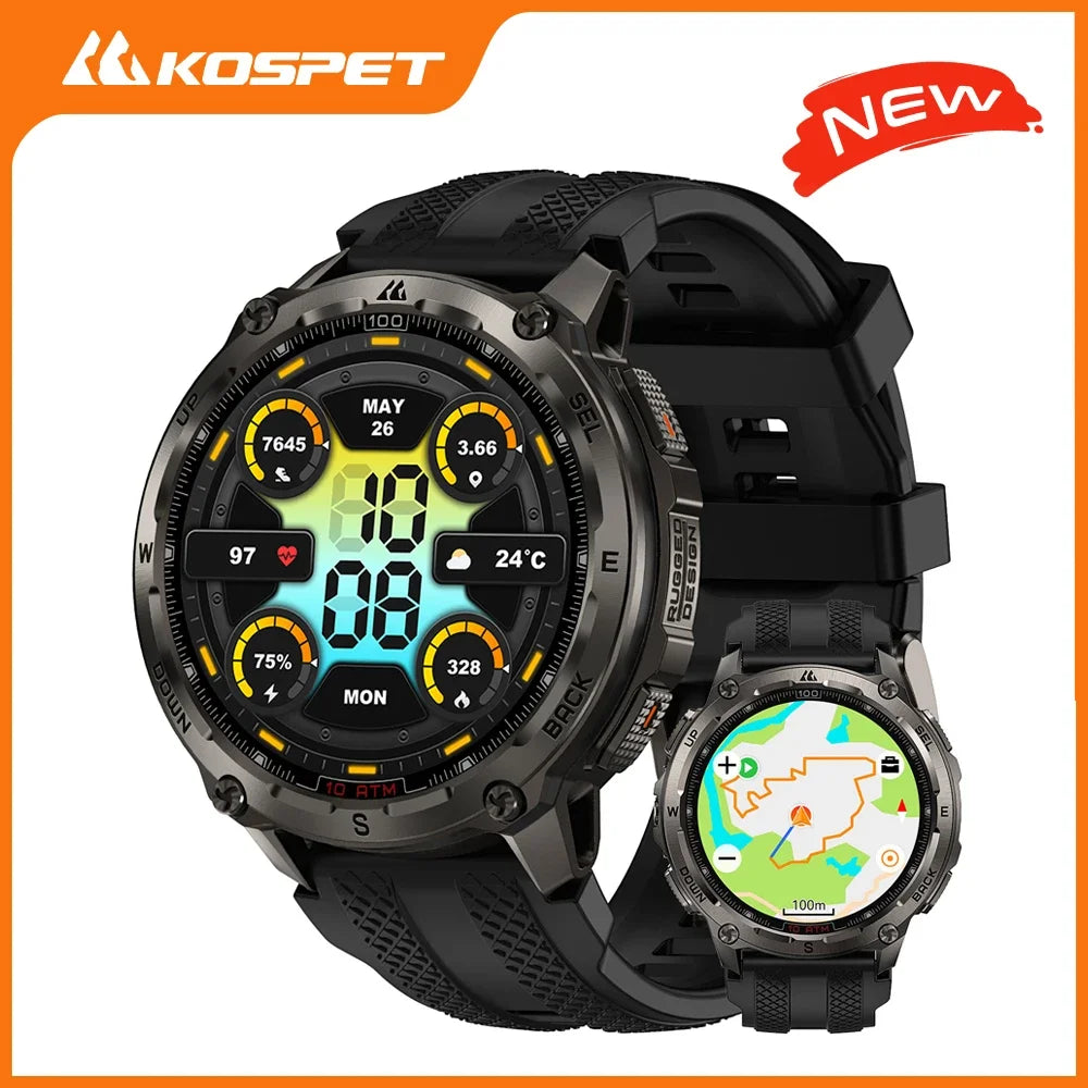 Kospet Tank T4 Rugged Smartwatch With GPS And Heart Rate Sensor
