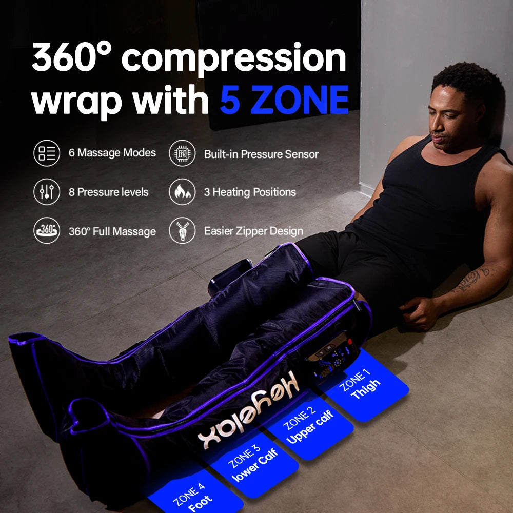 Heyelax Leg Compression Massager For Circulation And Pain Relief