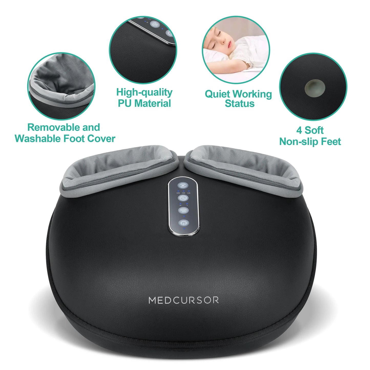 Medcursor Shiatsu Foot Massager With Heat Roller