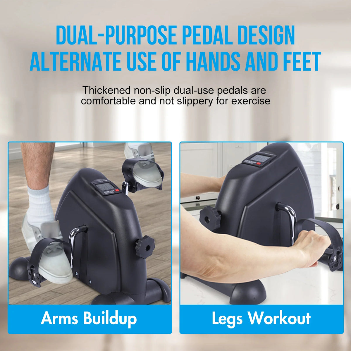 Mini Under Desk Pedal Exerciser Bike Digital Display