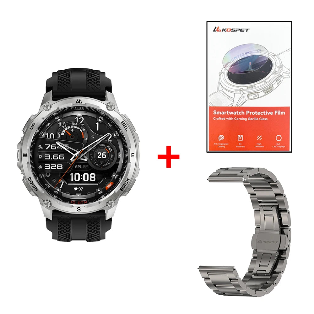 Kospet Tank T4 Rugged Smartwatch With GPS And Heart Rate Sensor