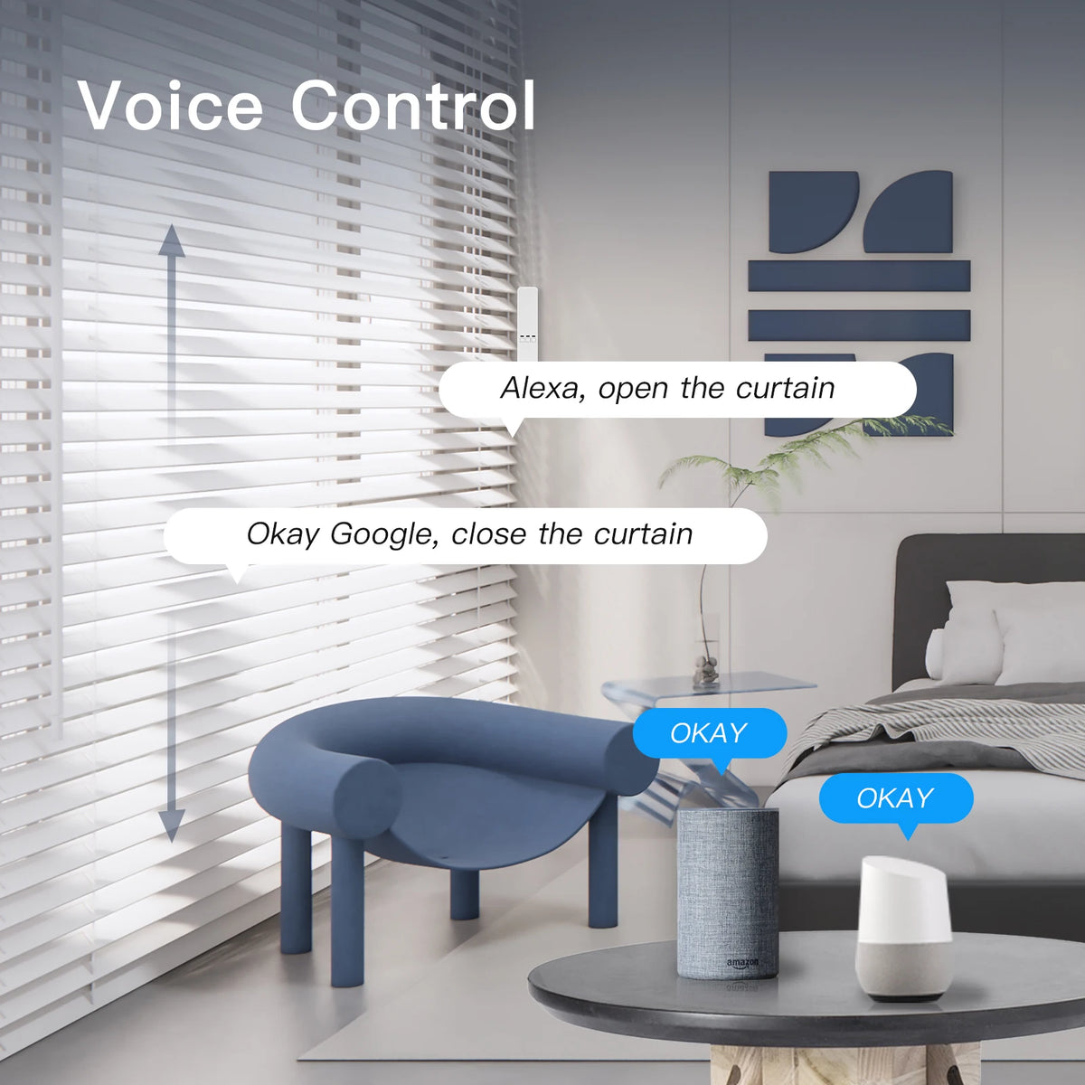 Moes Tuya Smart WiFi Curtain Motor For Blinds With Remote