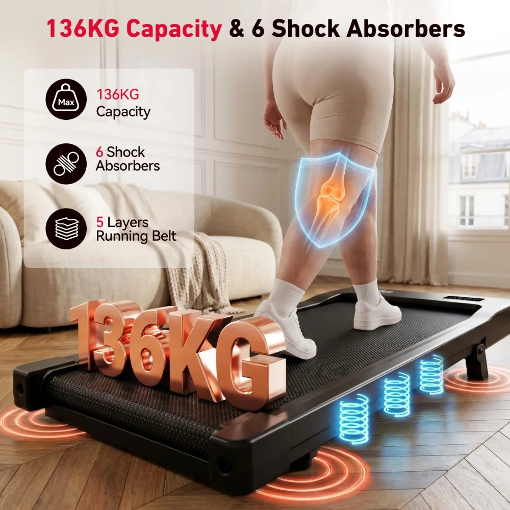 Lacuffy 2.5HP Bluetooth Walking Pad Under Desk Treadmill Remote Control