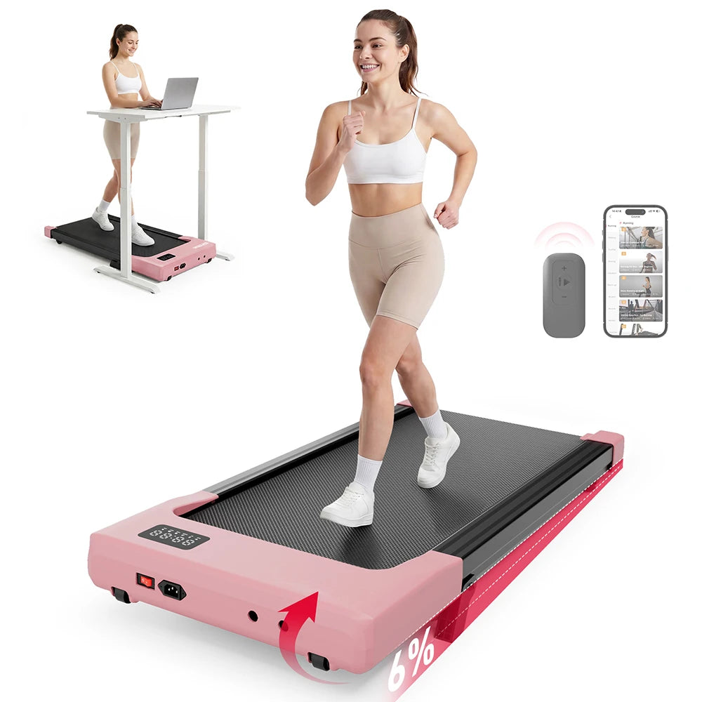Lacuffy 2.5HP Bluetooth Walking Pad Under Desk Treadmill Remote Control