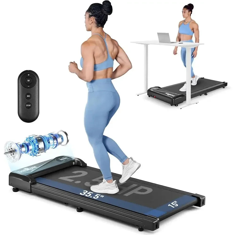 Under Desk Walking Pad With Adjustable Slope And Remote Control