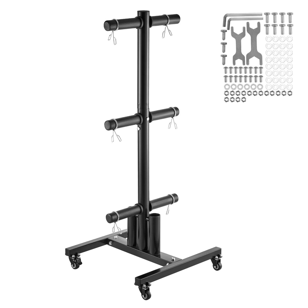 VEVOR Standard Weight Plate Rack With Wheels For Home Gym