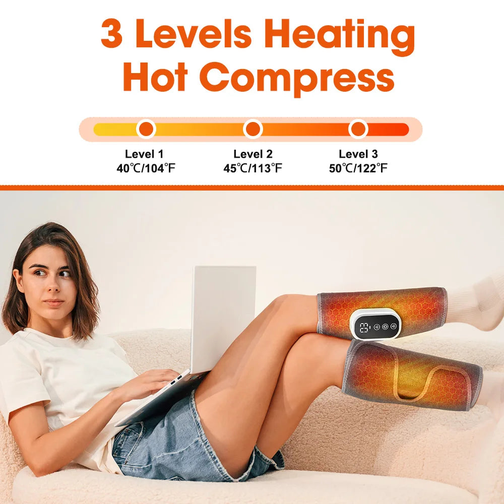Pastsky Wireless Air Compression Heating Calf Massager For Legs