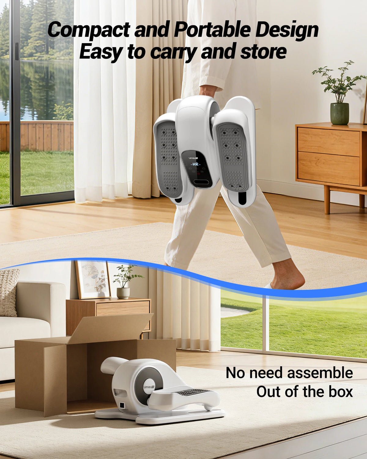 UMAY Electric Under Desk Elliptical Machine With Remote Control