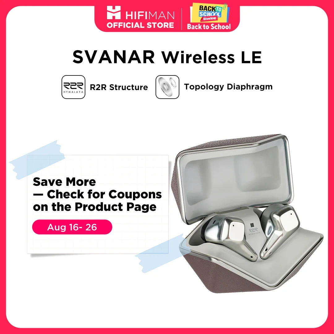 HIFIMAN SVANAR Wireless In Ear Hi Fi Earphones With Active Noise Control
