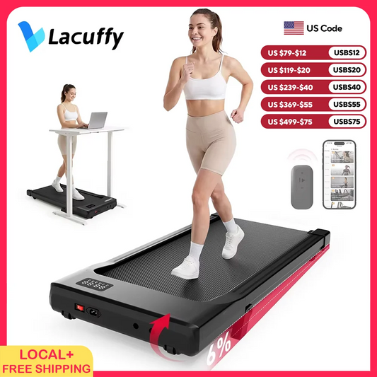 Lacuffy 2.5HP Bluetooth Walking Pad Under Desk Treadmill Remote Control