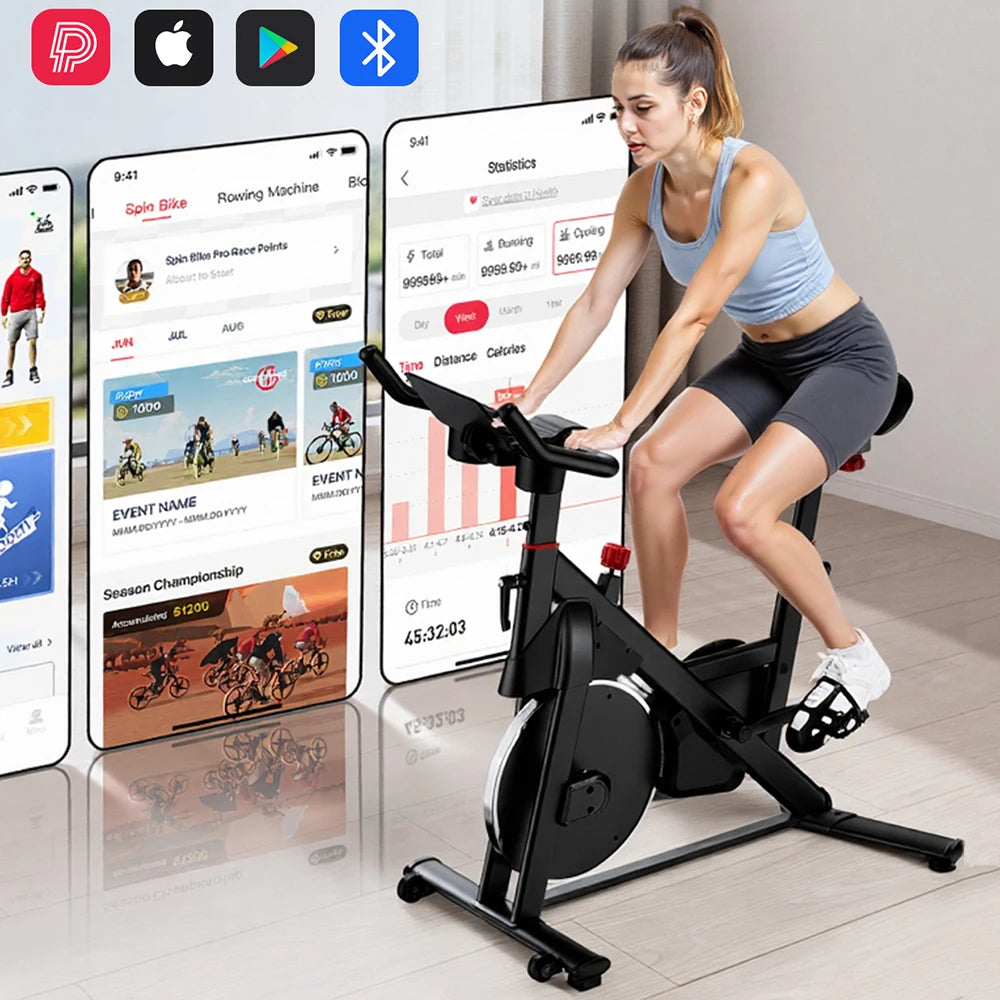 Superun 32 Levels Magnetic Resistance Stationary Exercise Bike