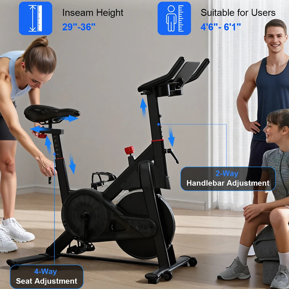 Superun 32 Levels Magnetic Resistance Stationary Exercise Bike