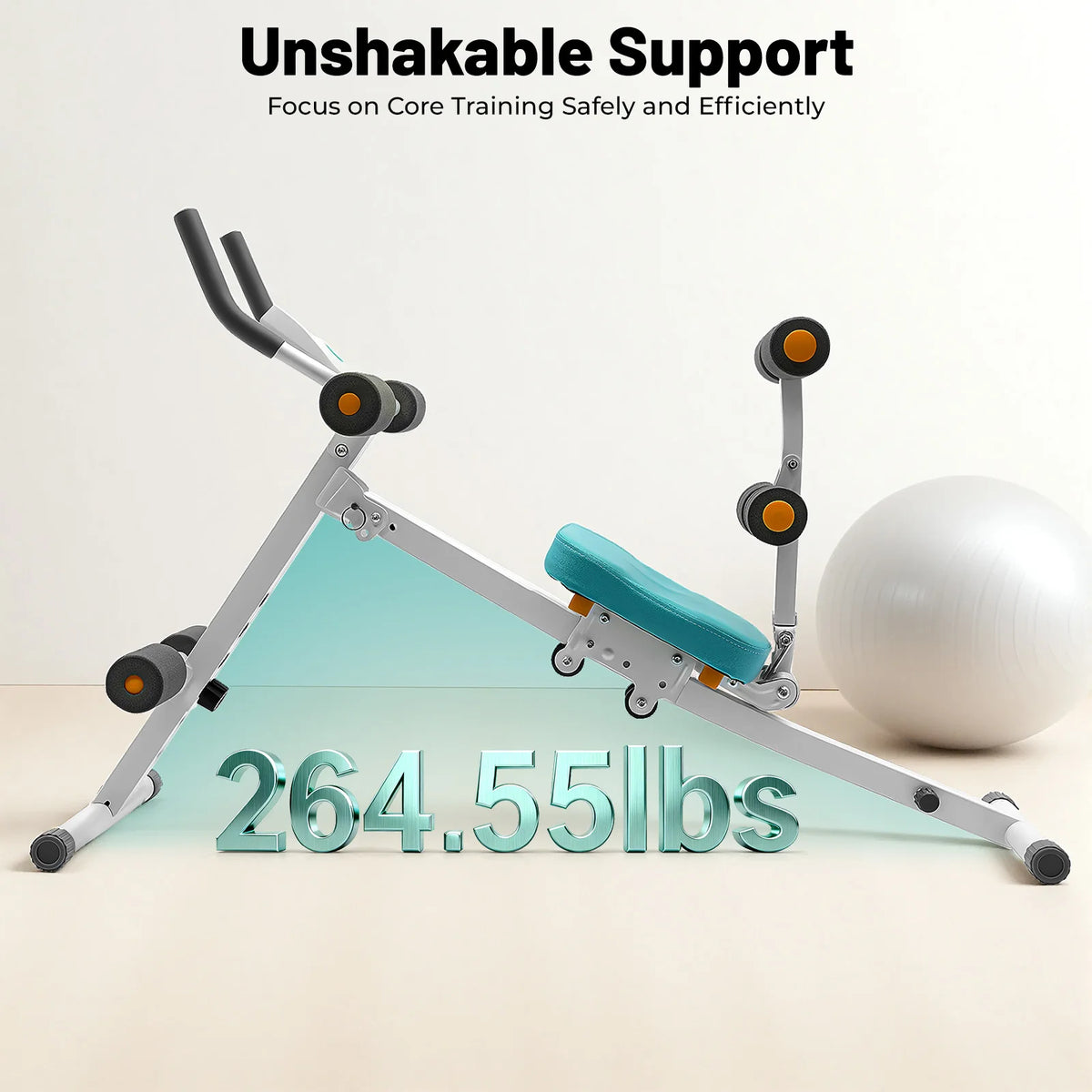 Adjustable Ab Machine With Resistance Bands And LCD Core Trainer