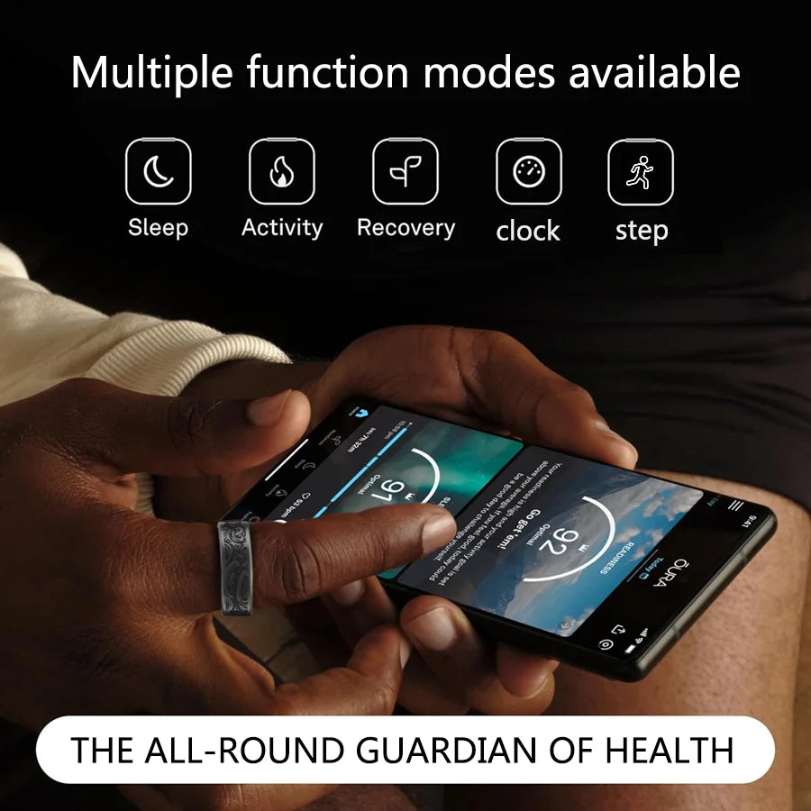 Smart Ring Fitness Tracker With Sleep Monitor Pedometer IP68 Waterproof