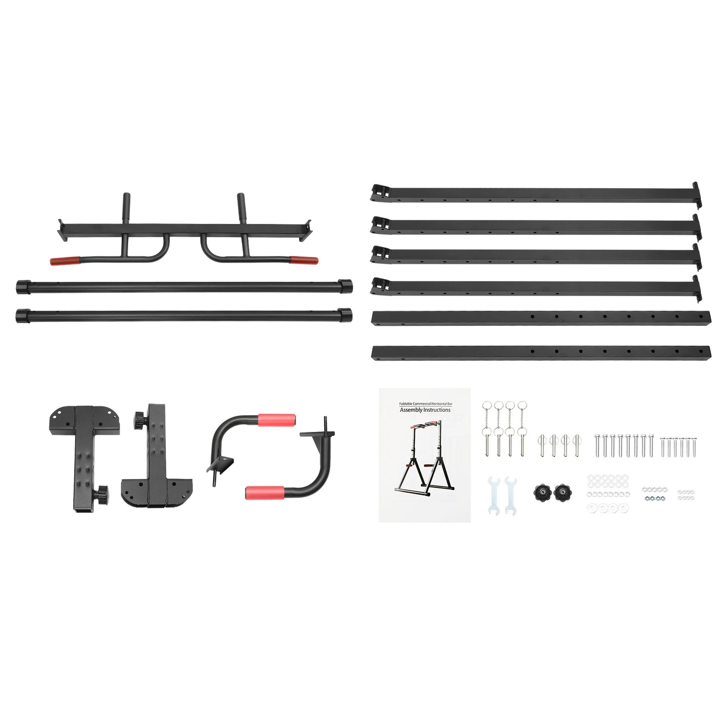 Foldable Adjustable Pull Up Bar 200kg Load With Parallel Bars