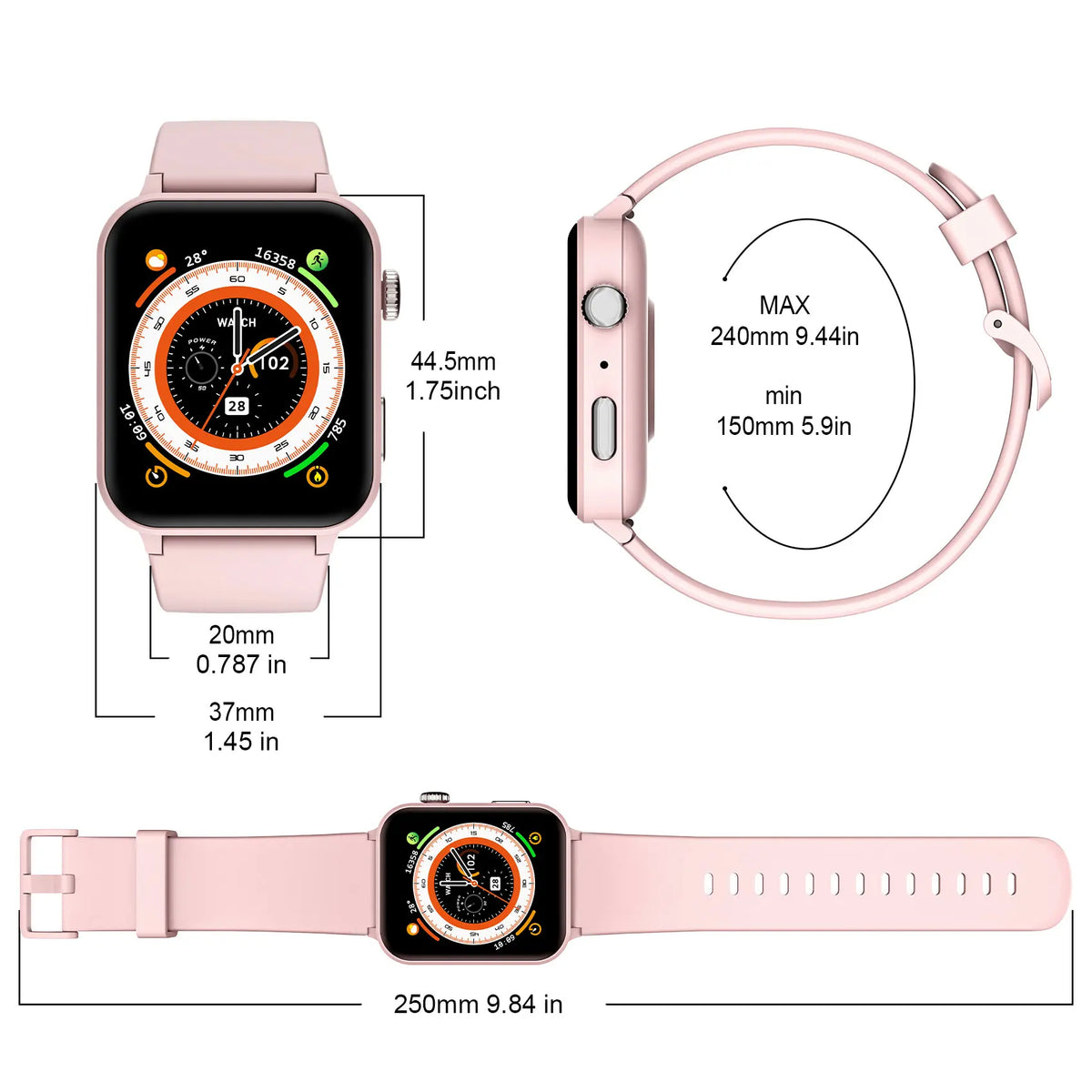 Sopzenten Smartwatch With Health Monitoring Fitness Tracking Bluetooth