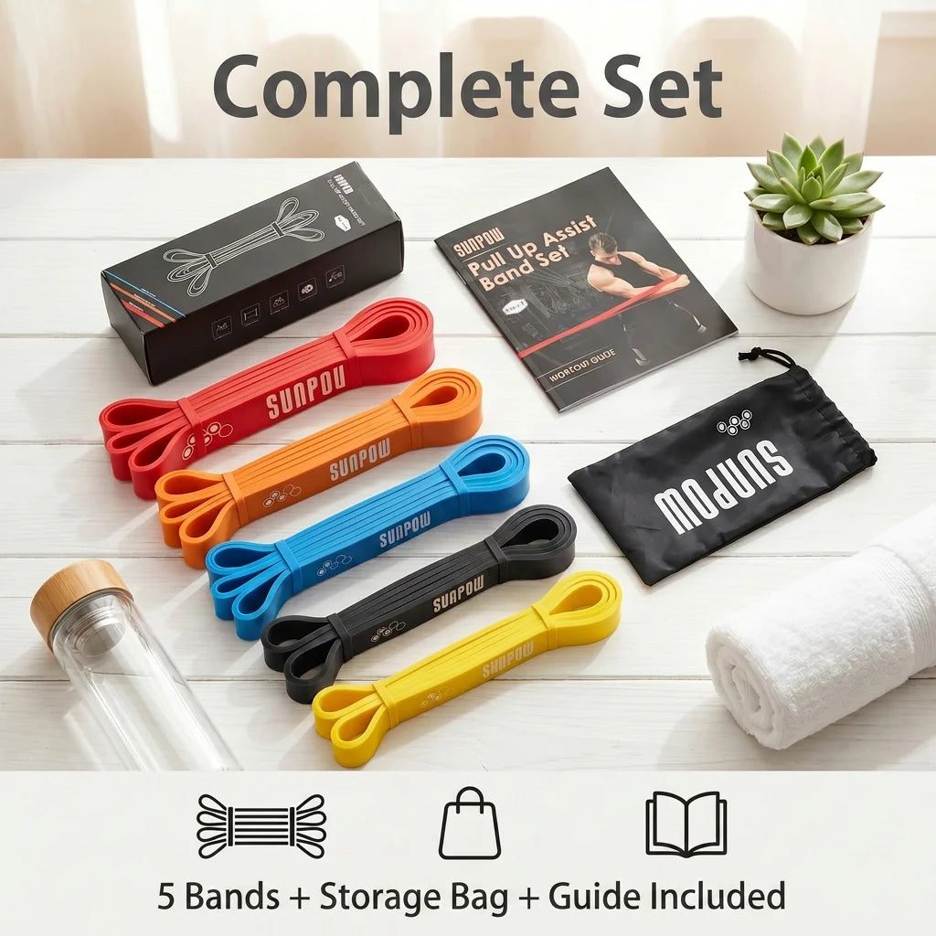 Sunpow Natural Latex Pull Up Assistance Exercise Resistance Bands