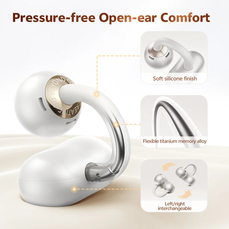 QCY CT06 Clip On Open Ear Bluetooth Earbuds Four Mic