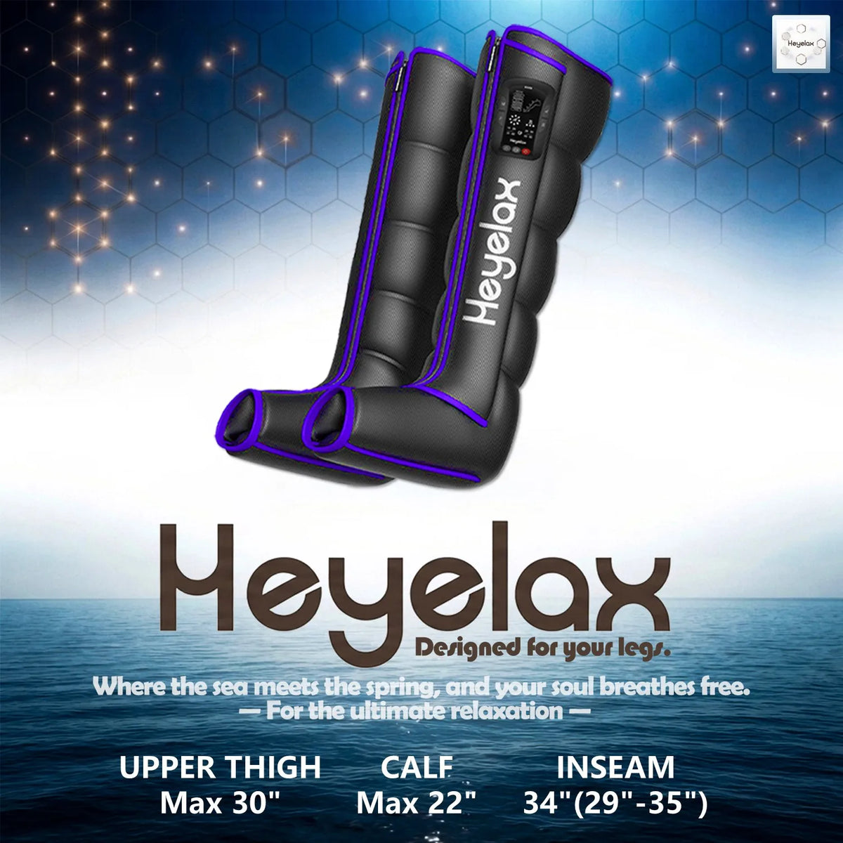 Heyelax Leg Compression Massager For Circulation And Pain Relief