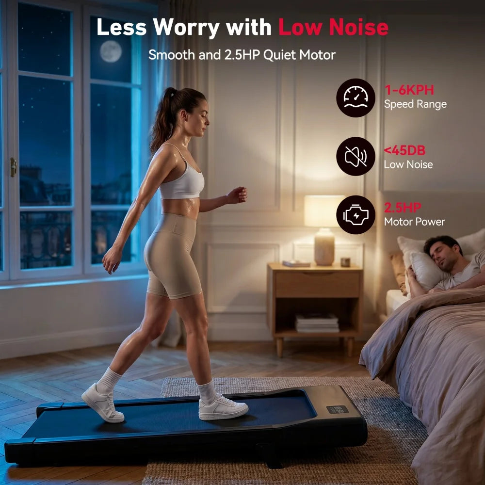 Lacuffy 2.5HP Bluetooth Walking Pad Under Desk Treadmill Remote Control
