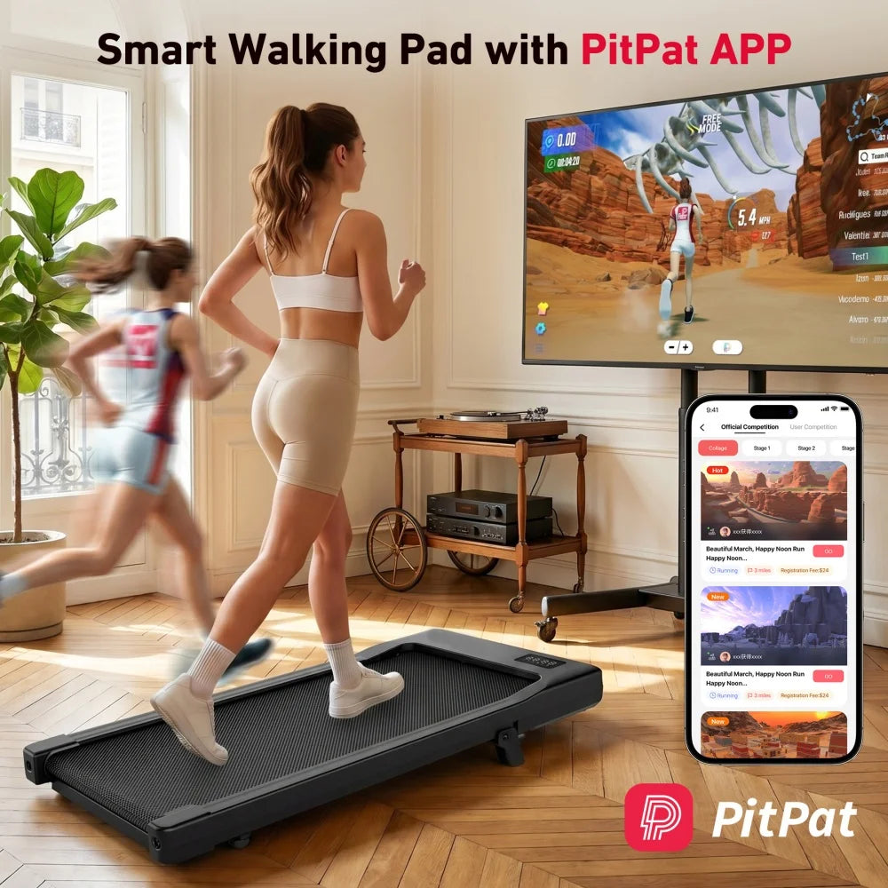 Lacuffy 2.5HP Bluetooth Walking Pad Under Desk Treadmill Remote Control