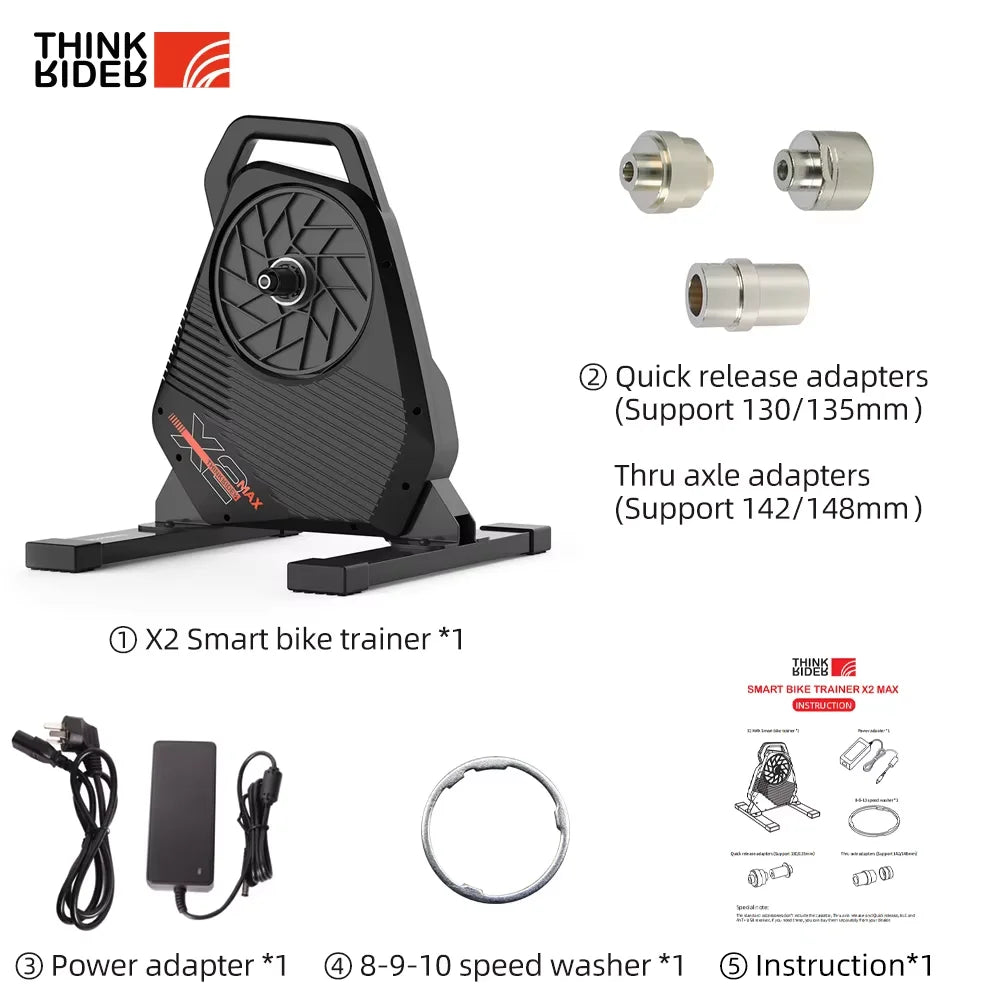 ThinkRider X2Max Smart Bike Trainer For MTB And Road Bikes Built In Power Meter