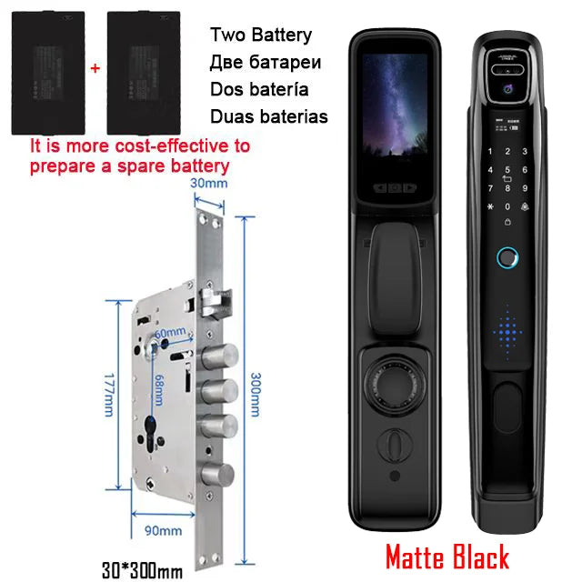 YKESDL Wifi Smart Door Lock Face Recognition Camera Video Intercom