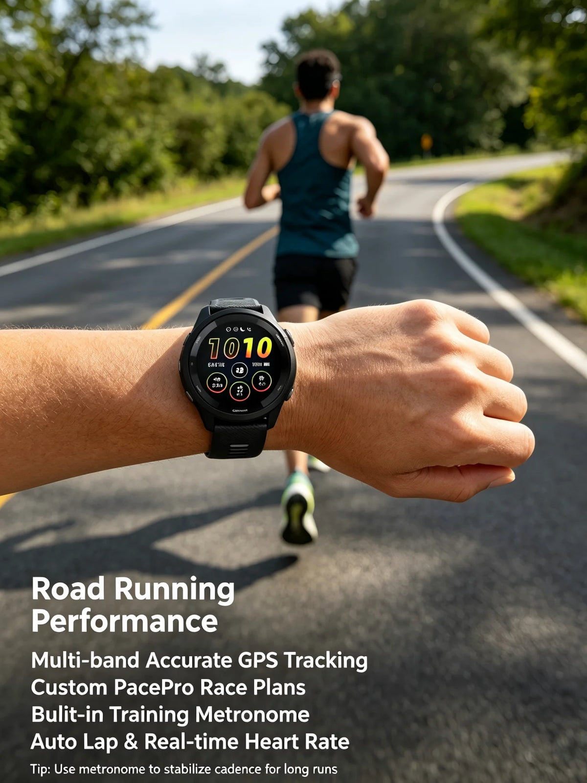 Garmin Forerunner 265 GPS Smartwatch With Multiband Navigation
