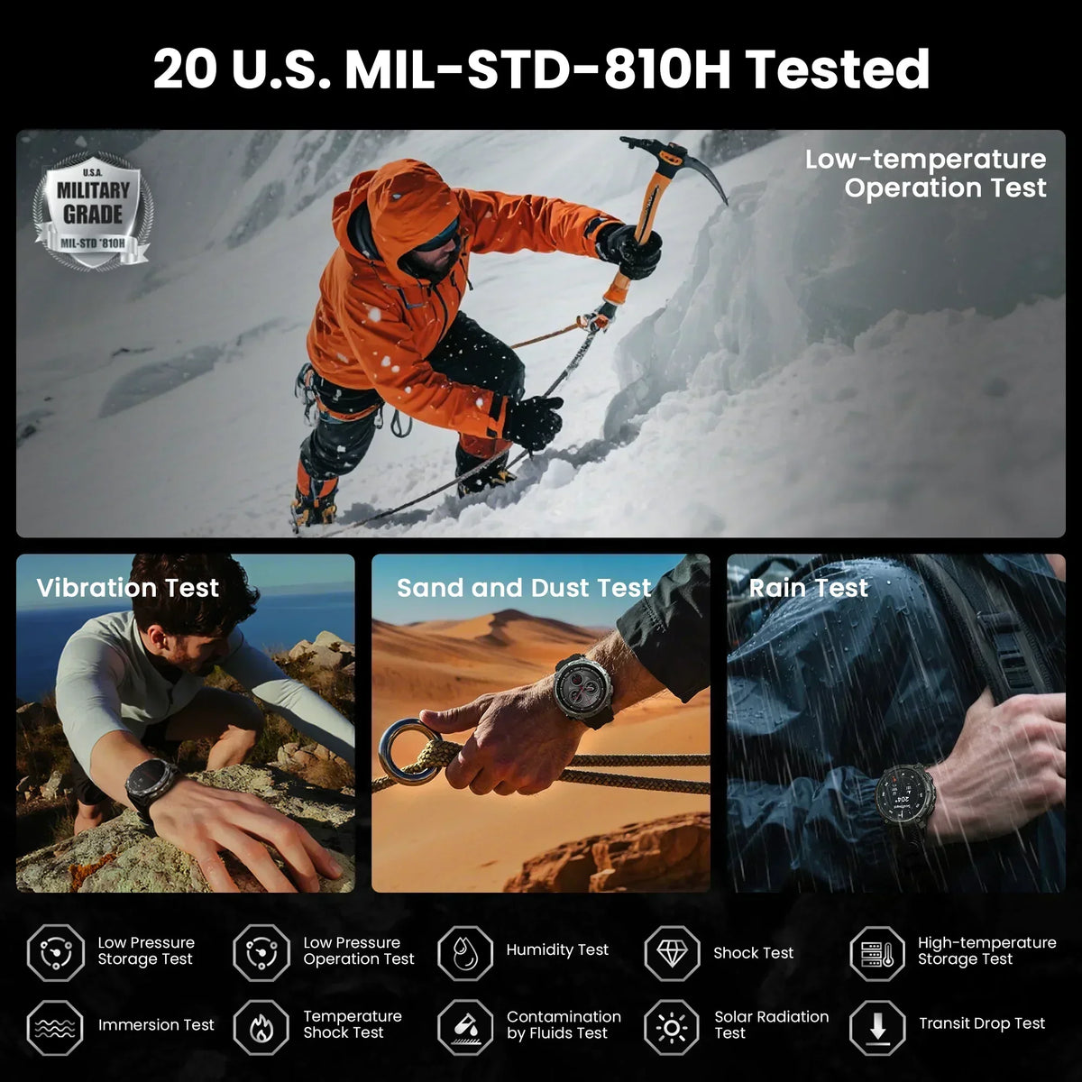 Kospet Tank T4 Rugged Smartwatch With GPS And Heart Rate Sensor