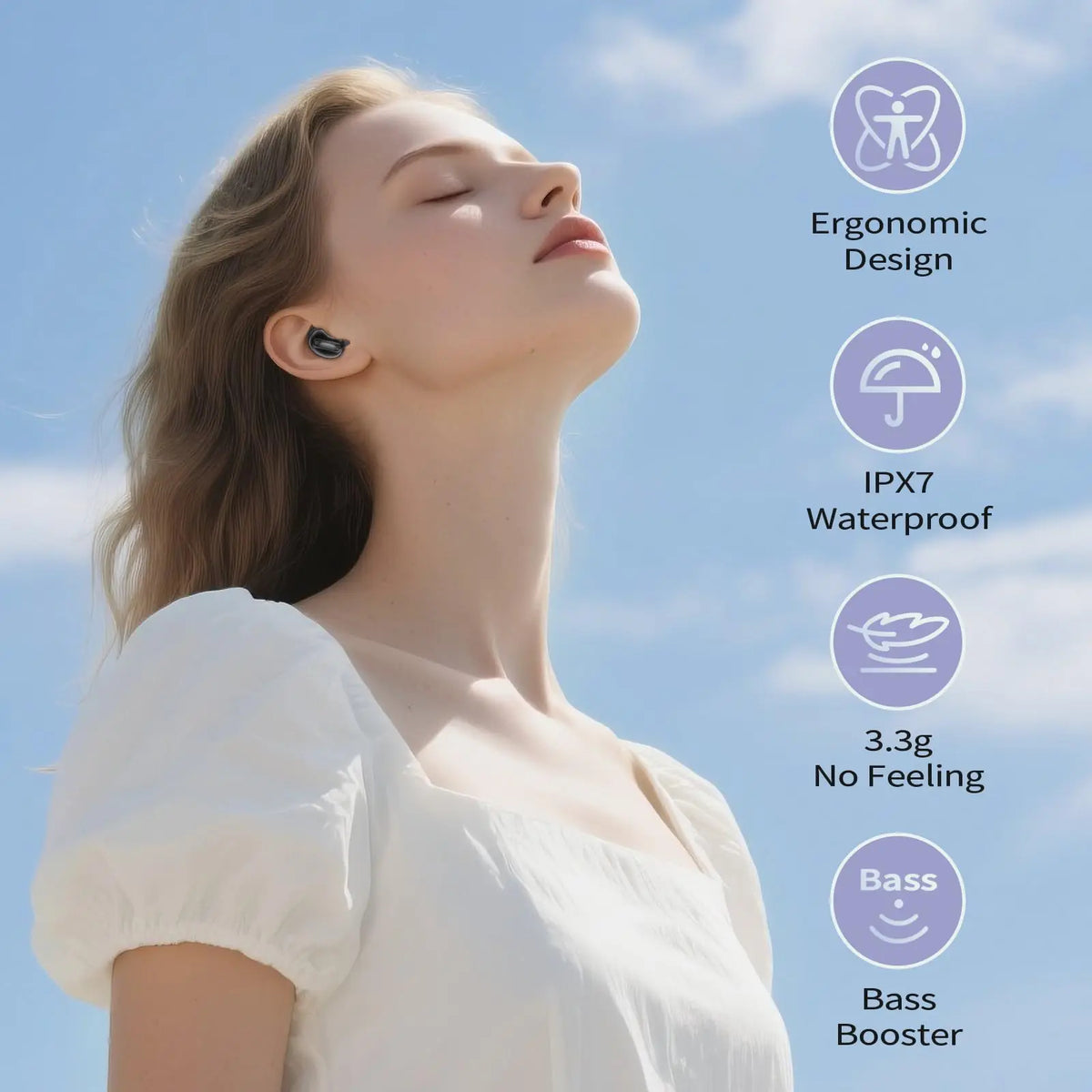Kuizil Sleep Earbuds With Active Noise Cancellation Bluetooth