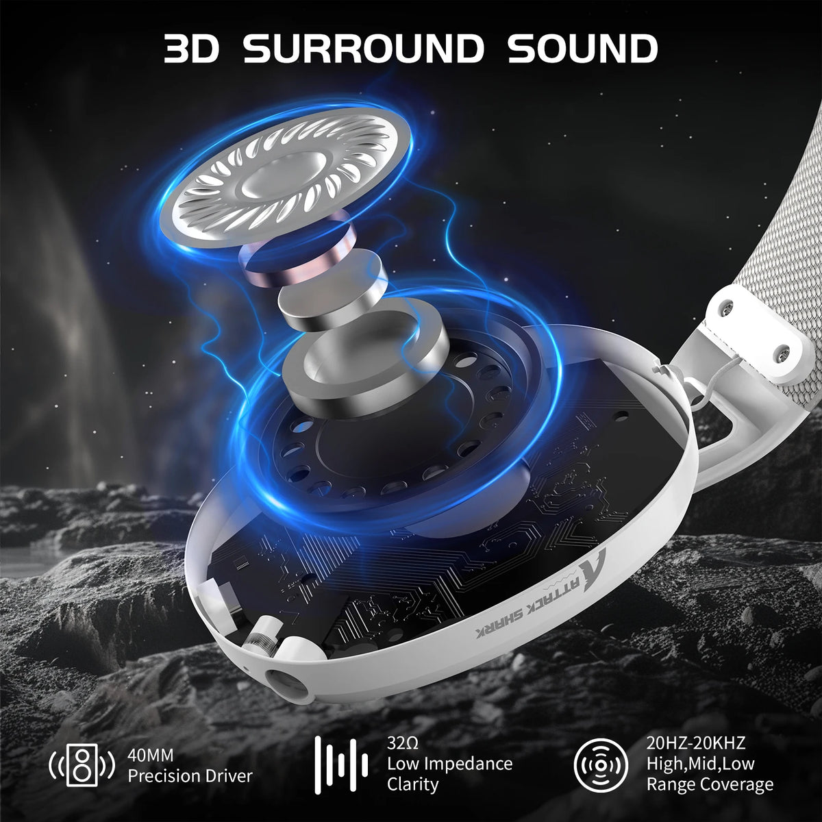 Attack Shark L80 Lightweight Wireless Gaming Headset
