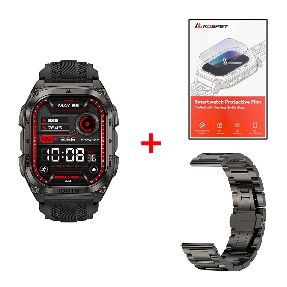 KOSPET Tank M4 Smartwatch GPS Offline Maps 10ATM Waterproof Health Monitor