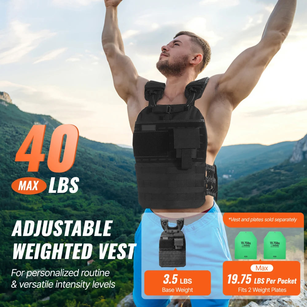 Adjustable Weighted Vest For Strength Training And Running