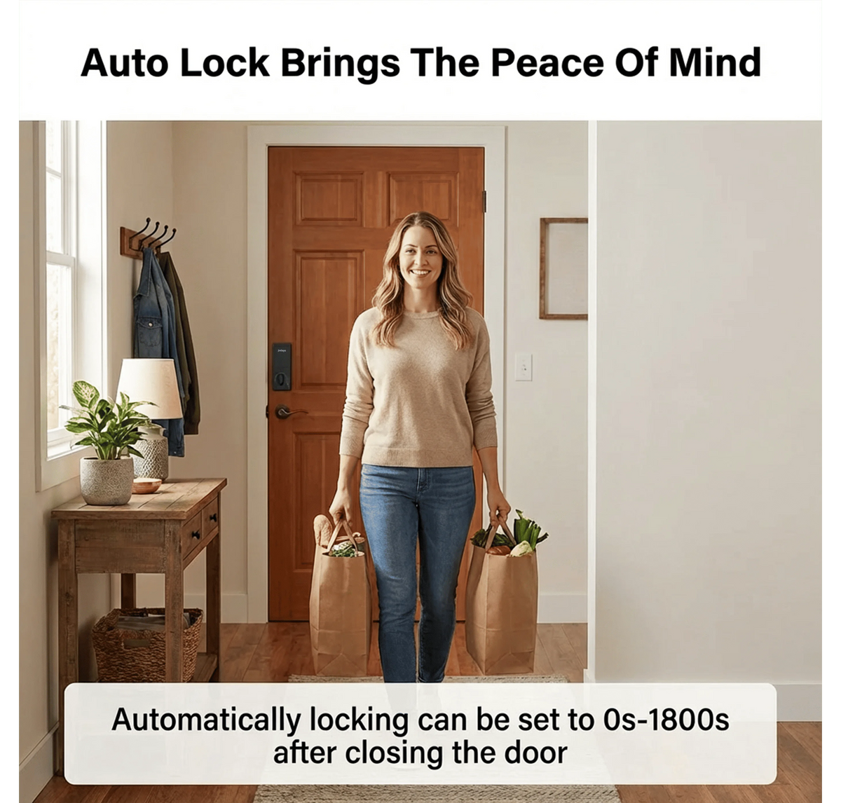 Jodays Smart Deadbolt Lock With Bluetooth And Fingerprint Access